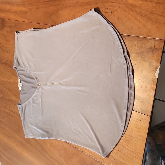 Woman's Green Envelope Blue 3/4 Zip SZ L Sleeveless Top - Picture 3 of 4